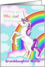 Unicorn and Rainbows Wishing you a Magical Birthday Custom Relation card