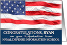 Custom Name Naval Defense Information School Graduation card