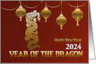 Happy New Year 2024 Year of the Dragon Custom Text card