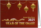 Happy New Year 2025 Year of the Snake Custom Text card