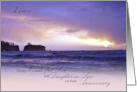 Washington Beach Scene 2 Year Anniversary for Son and Daughter in Law card