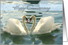 Happy Anniversary with Two Swans Photo Card