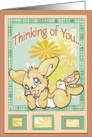 Cute Bunny-Thinking of You Card