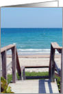 Florida Beach Boardwalk and Ocean Photo card