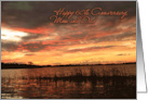 60th Anniversary Mom and Dad with Sunset Photo card