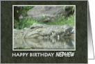 Happy Birthday Nephew with Alligator Photo card