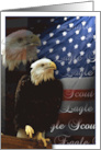 Eagle Scout Congratulations with Bald Eagle American Flag Collage card