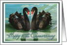 10th Anniversary with Black Swans Photo card