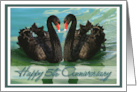 Happy 5th Anniversary Black Swans card