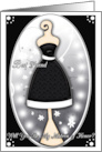 Best Friend, Will You Be My Matron of Honor? Black Dress card