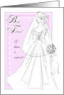 Will You Be My Bridesmaid Request Best Friend with Bridal Wedding Gown card