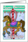 Happy Birthday Goddaughter with Carousel Horse card