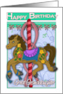 Carousel Pony Happy Birthday Great Granddaughter card