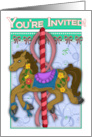 Carousel Pony Party Invitation card