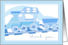 Thank you for Baby Shower Gifts with Blue Train card