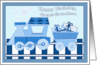 Happy Birthday Great Grandson with Blue Train card