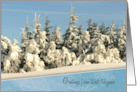 Greetings from West Virginia with Snowy Trees card