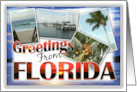 Greetings From Florida with Beach And Palm Tree Snapshots card