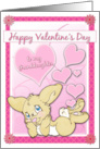 Happy Valentines Day to my Granddaughter with Bunny With Hearts card