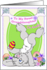 Hoppy Easter for Sweet Granddaughter with balancing bunny card