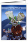 Wedding Invitation with Vase of Tulips Photo card
