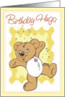 Teddy Bear Birthday Hugs for Youth card