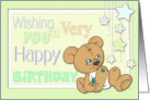 Wishing you a Very Happy Birthday.Button Bears card