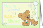 You’re Invited to a Baby Shower-Button Bear card