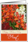 Happy Mother’s Day to My Aunt with Snapdragons card