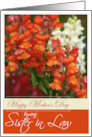 Happy Mothers Day to My Sister in Law Snapdragons card