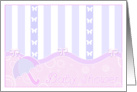 Pastel Baby Shower Invitations- Pink and Purple/ Girl card