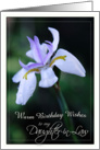 Warm Birthday Wishes for Daughter-in-Law, Lavender Iris card