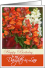 Happy Birthday to My Daughter in Law with Orange Snapdragons card