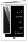 Cousin Groomsman Request card