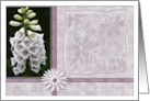 Mother-in-Law on Mothers Day with White Foxglove Flowers card