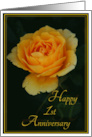 Happy 1st Anniversary with Pretty Yellow Rose card