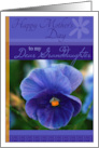 Happy Mothers Day to My Dear Granddaughter with Violet Pansy card