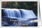Congratulations on your Retirement with Calming Waterfall Photo card
