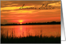 Happy Summer Solstice- Red and Orange Sunset card