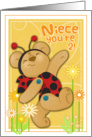 Ladybug Bear- Niece 2nd Birthday card