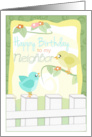 Little Birdies and Happy Birthday to My Neighbor card