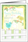 Little Birdies Happy Birthday to My Secret Pal card
