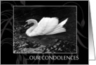 Business -Our Condolences- Swan card