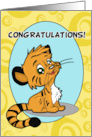 General Congratulations Card with a Cute Tiger Cub card