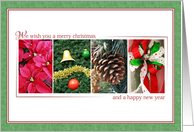 Merry Christmas and Happy New Year with Festive Photos card