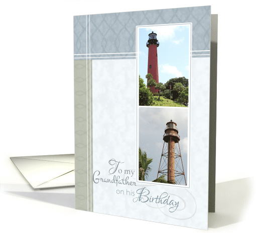 Lighthouses pictures for Happy Birthday for Grandfather card (1027755)
