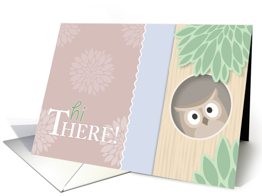 Hi There! Cute Owl card (1044519)