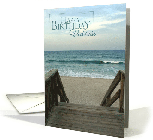 Happy Birthday Valerie with Beach Scene card (1056733)