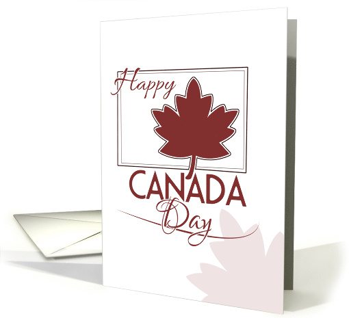 Happy Canada Day- Red Maple Leaf card (1101028)