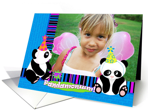 Panda Party Birthday Invite- Pandamonium card (1124880)